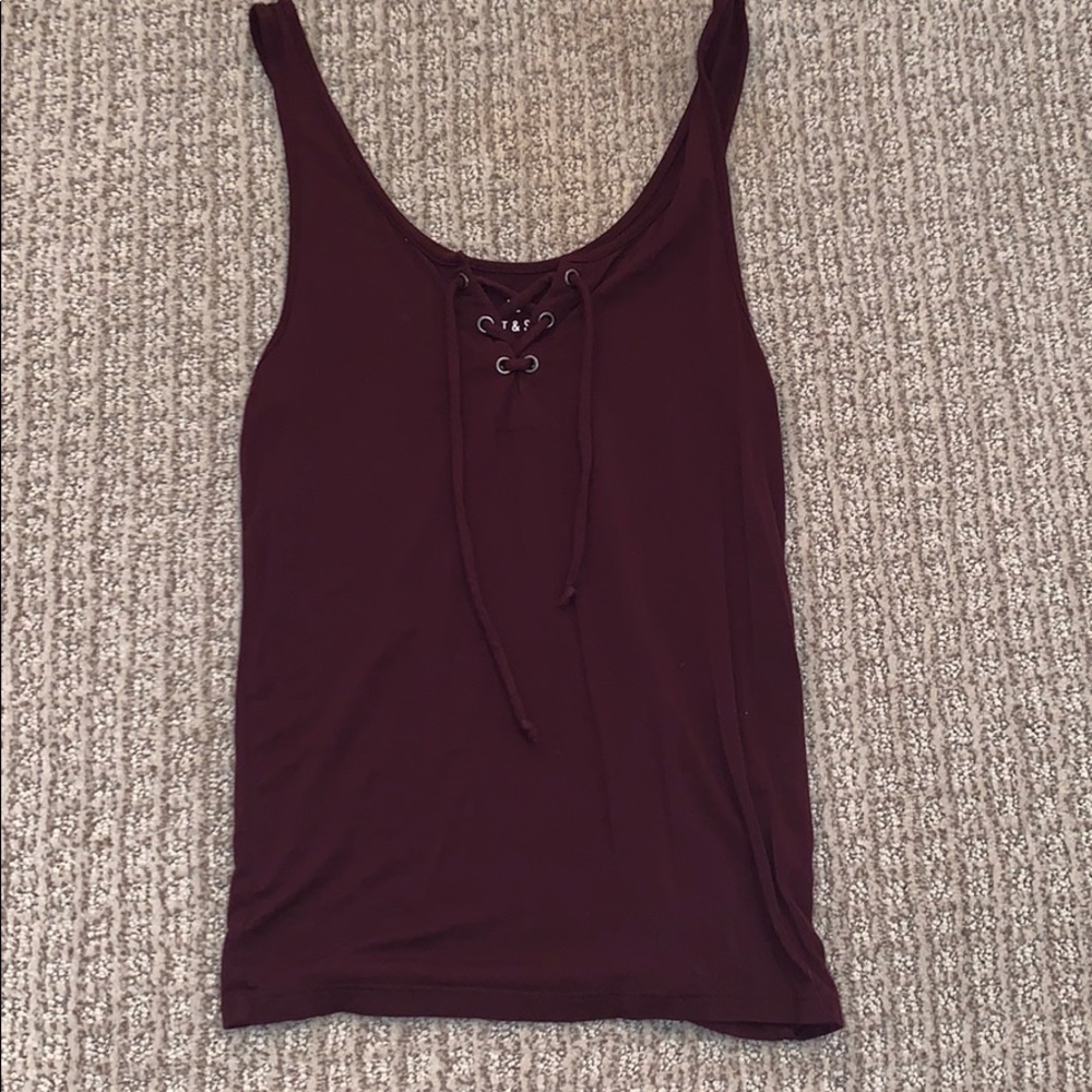 Lace up tank top